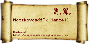 Moczkovcsák Marcell névjegykártya